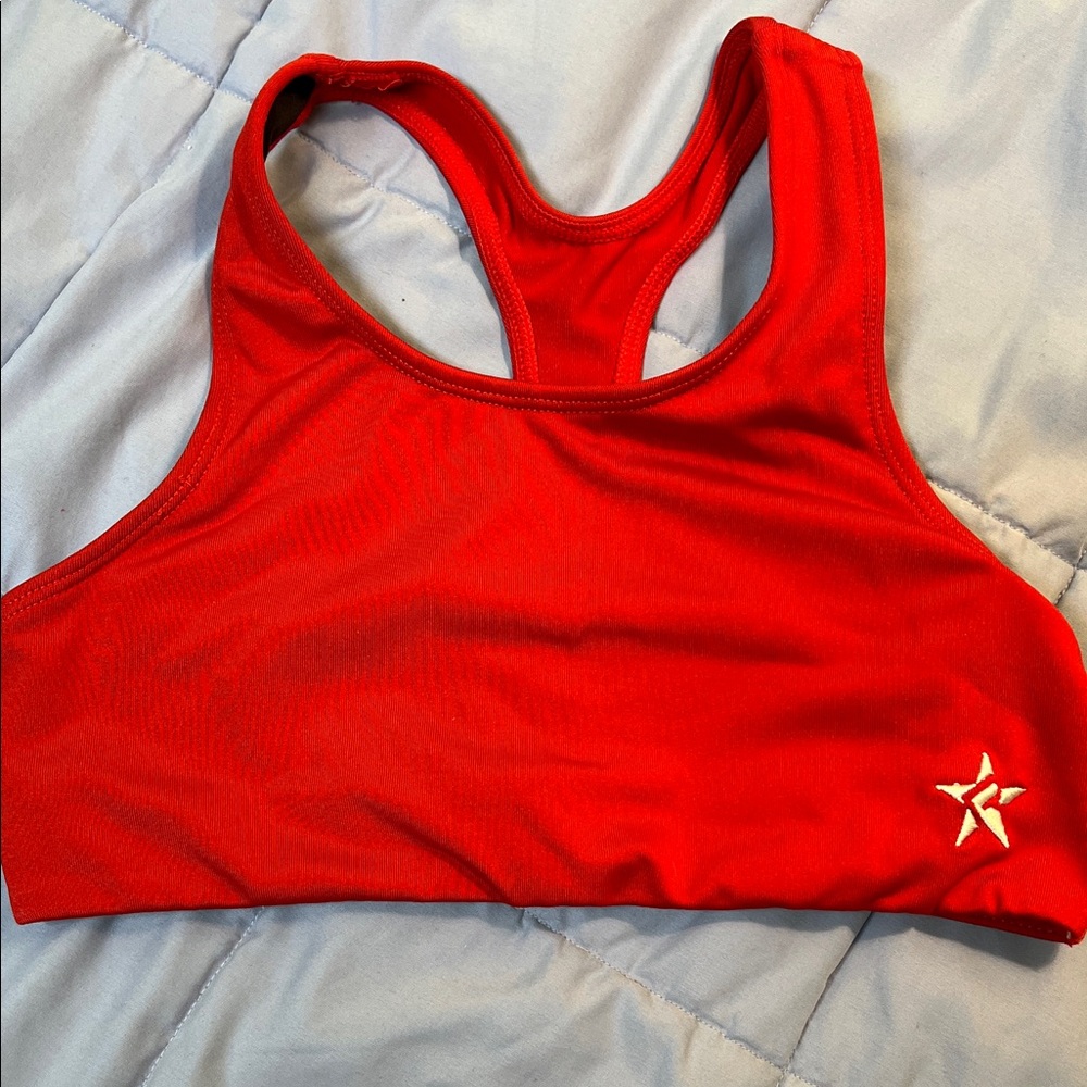 Rebel Cheer Red Sports Bra- YM